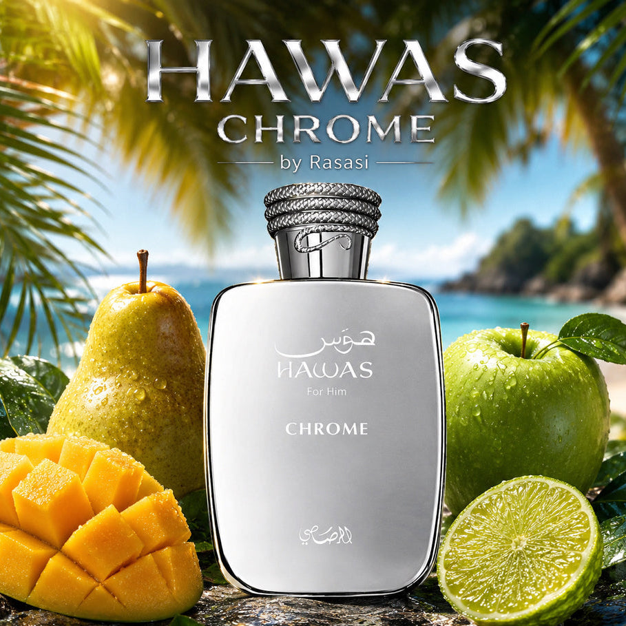 Rasasi Hawas Chrome 3.38oz/ 100ml