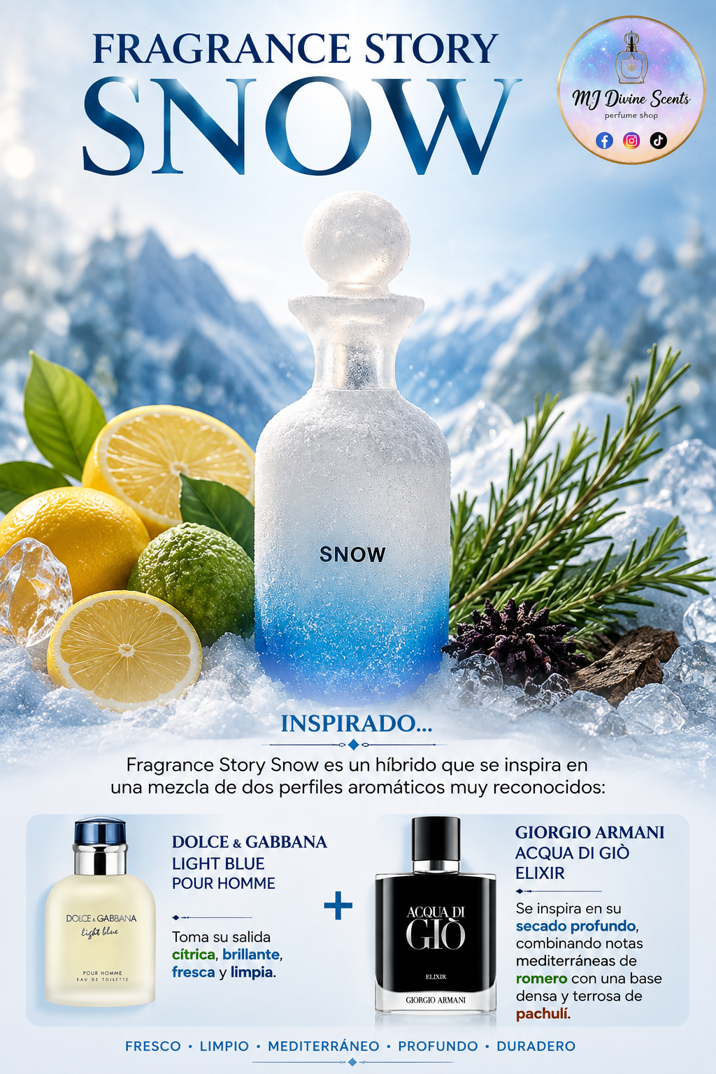 Snow by Fragrance Story 3.4oz 100ml