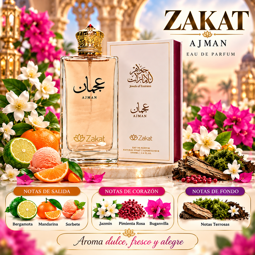 JEWELS OF EMIRATES AJMAN WOMEN EDP - 100 ML (3.40z) By ZAKAT